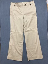 Talbots Flat Front Light Khaki Curvy Chino Pants Women  s Size 14