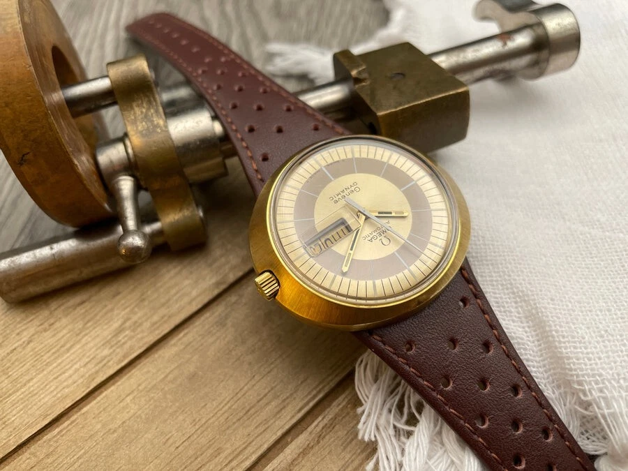 Overhauled 1970 Omega Dynamic Day Date Original Dial Winding