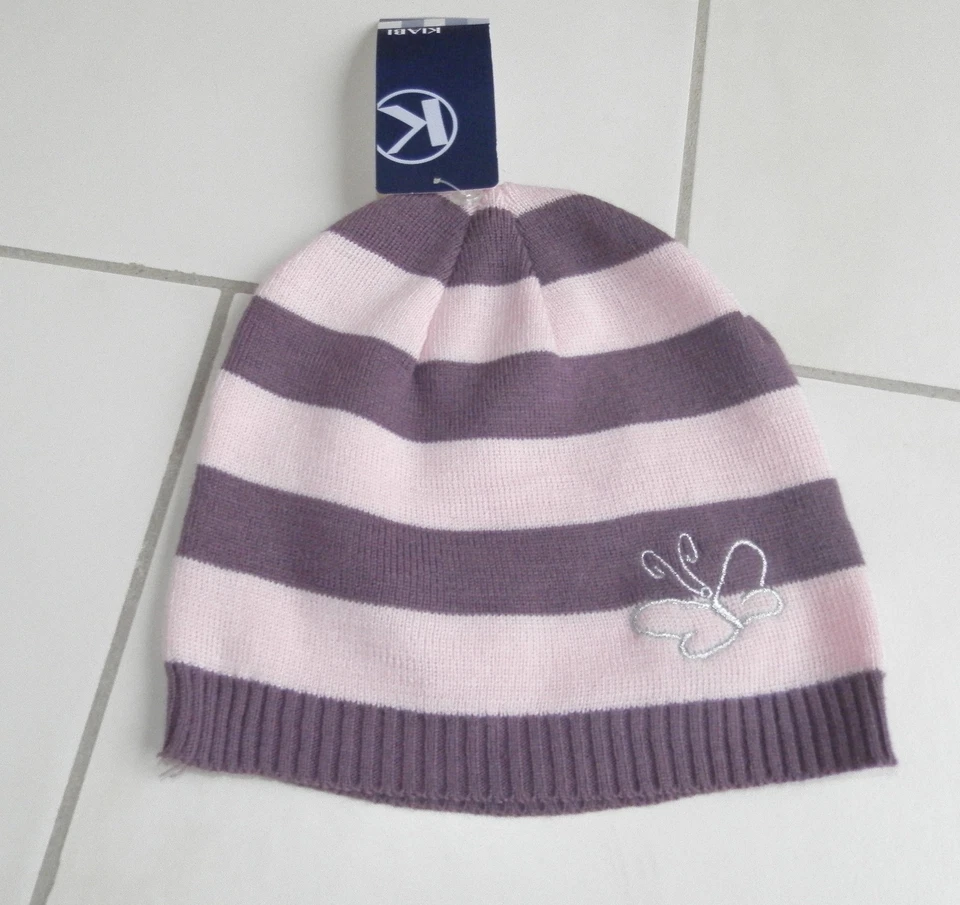 Bonnet fille 8 – 12 ans KIABI NEUF rose et violet 100% acrylique - Photo 1/1