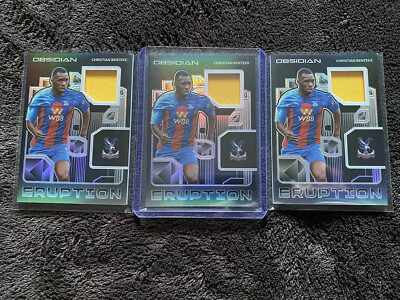 Crystal Palace Benteke Obsidian Eruption Purple /75 & /149 x2 Match Worn Patch