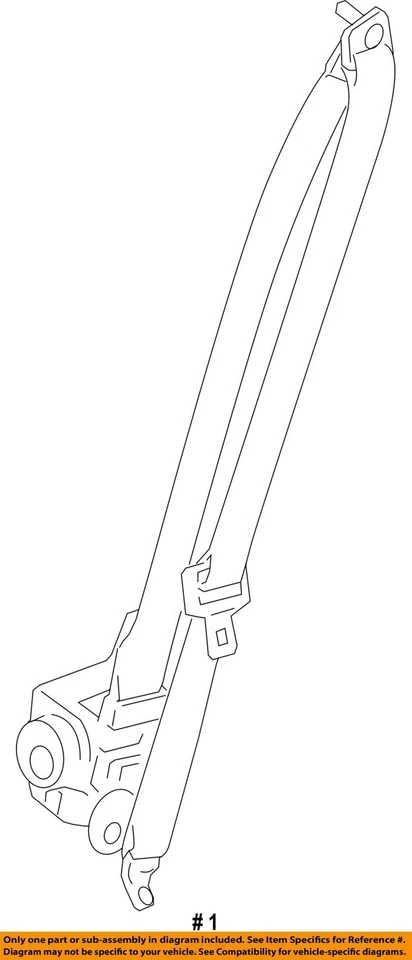 Used Front Right Seat Belt Front fits: 2011 Ford Fusion bucket passenger retract Foto 4 de 4