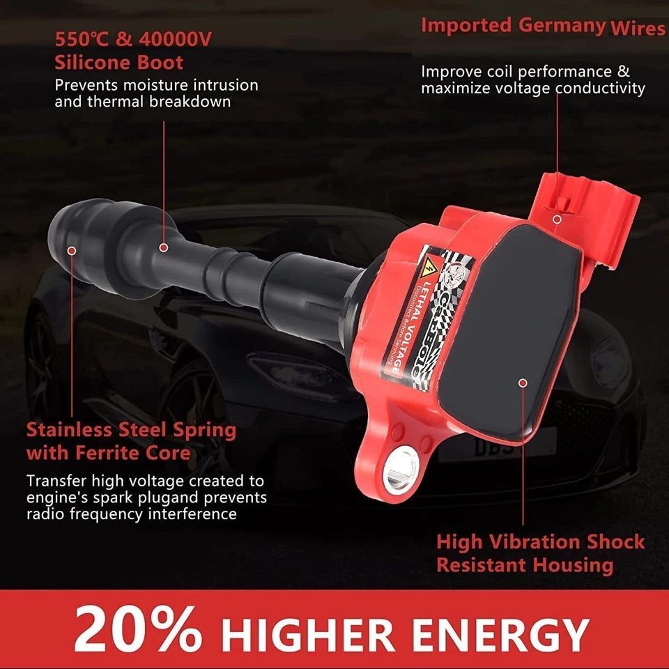 Set of 6 Ignition Coil Pack and Spark Plugs for Maxima Murano Pathfinder Quest - Image 2 of 4