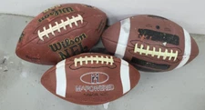 3 PIECE LOT OF FOOTBALLS WILSON NFL & MPOWERED MICROFIBRE & marked out BRAND