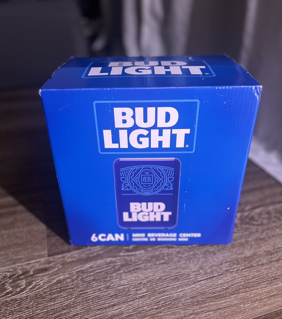 BUD LIGHT Mini Fridge 6 Can/4 Liter Capacity Mini Beverage Cooler