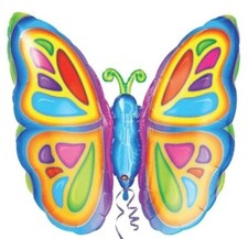 BUTTERFLY 🦋 BALLOON BALLOON FOIL MAYLAR SUPER SHAPE cm. 63x63 helium,air