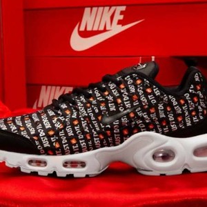 Nike Air Max Plus Tuned TN JDI Just Do It Womens Black/White/Orange Size 7.5 | eBay