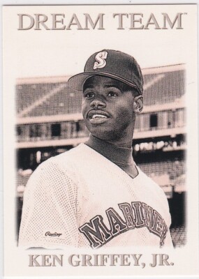KEN GRIFFEY JR. 1993 Score DREAM TEAM Baseball Card BLACK WHITE