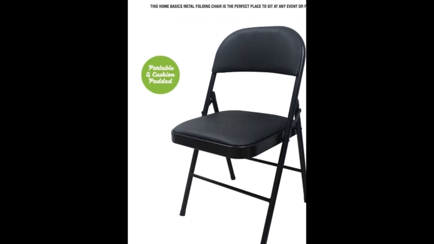 Zalema 4 Pack Black Folding Chairs With Padded Seats For Outdoor - View #14
