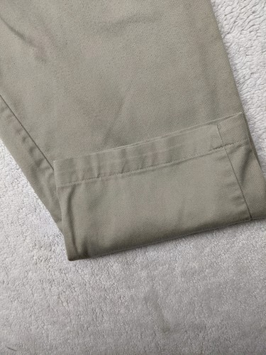 Farah Stretch Mens 40x30 Gray Chino Pleated Pants Tapered High Rise - Picture 2 of 12