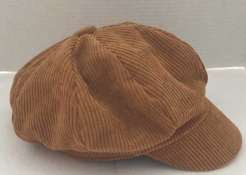 Corduroy Cabbie Hat Cap OS Unisex M-Union Tan Stretch Back , Camel/Tan Color - Picture 1 of 8