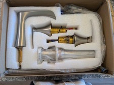 JAKARDA Two Handles Waterfall Bathroom Faucet Brushed Nickel 8 Inch Spread