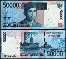 Indonesia 50000 Rupiah, 2011-2016, P-152, Used