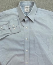 Brooks Brothers Shirt Mens 15 - 34/35 Blue 100 Cotton Regent Button Up