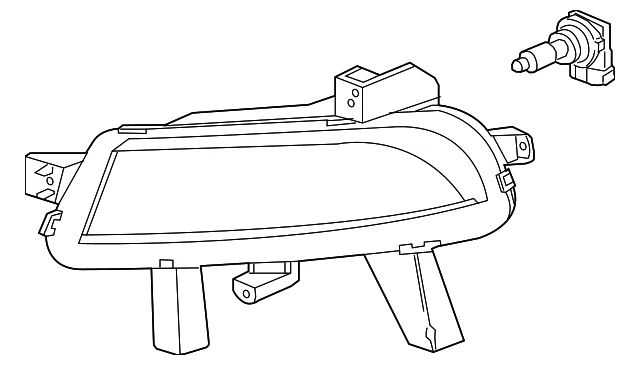 Lámpara antiniebla delantera del lado del conductor GM 09011021 genuina Foto 3 de 4