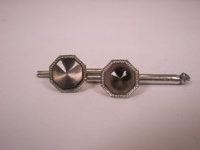 SINGLES 2 5/16" Gray MOP Octagons Vintage SWANK Formal Tux Shirt Stud c2006