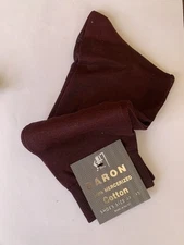 Three Pair Pack 100% Men Genuine Mercerized Egyptian Cotton Socks- Burgundy