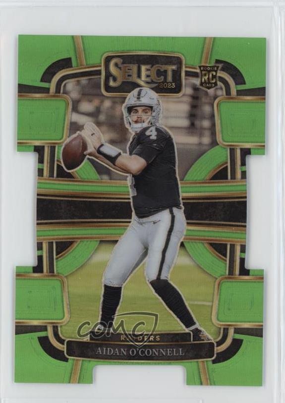 2023 Panini Select Concourse Neon Green Prizm Die-Cut /599 Aidan O'Connell 0y5b