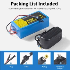 24V 5Ah Rechargeable Li-ion Battery 7S2P With 29.4V Charger For DIY LED strips