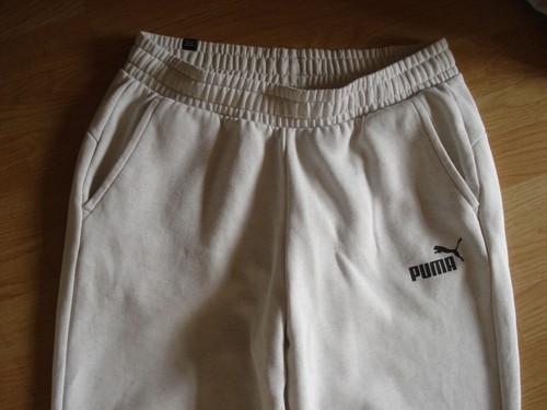 PUMA WHITE COTTON/ELASTANE POCKETS ELASTIC LOGO PULL ON UK LARGE 32IN WAIST - Picture 2 of 14