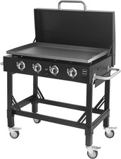 Barbecue a Gas Con Piastra Dayton, Acciaio/Acciaio Inox, 4 Bruciatori X 3.7Kw, C