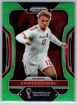 2022 Panini Prizm FIFA World Cup Kasper Dolberg Green Wave #71