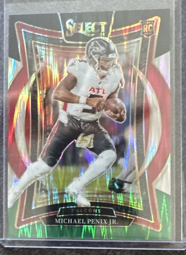 2024 Panini Select - Concourse Michael Penix Jr. #80 Black & Green Shock...