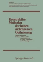 Konstruktive Methoden Der Finiten Nichtlinearen Optimierung Lothar Collatz