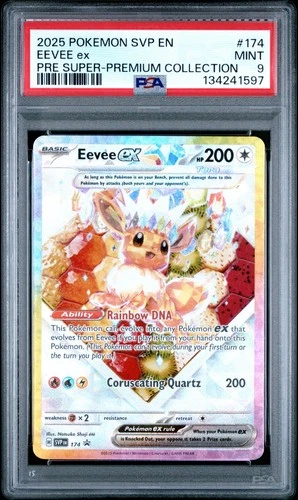Eevee EX SVP Black Star Promo 174 SUPER PREMIUM COLLECTION PSA 9 MINT Pokemon