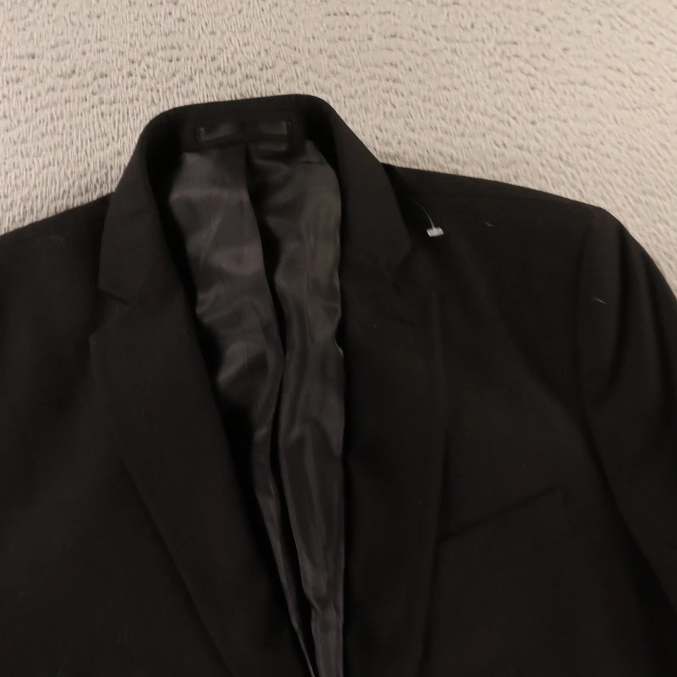 Kenneth Cole Jacket M 40R Black Polyester Twill Sport Coat Blazer Office - Image 2 of 4