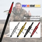 12Pcs Red  Broadheads 100 Gr 1.75" Cut Recurve Bow Crossbow Tip — photo 3