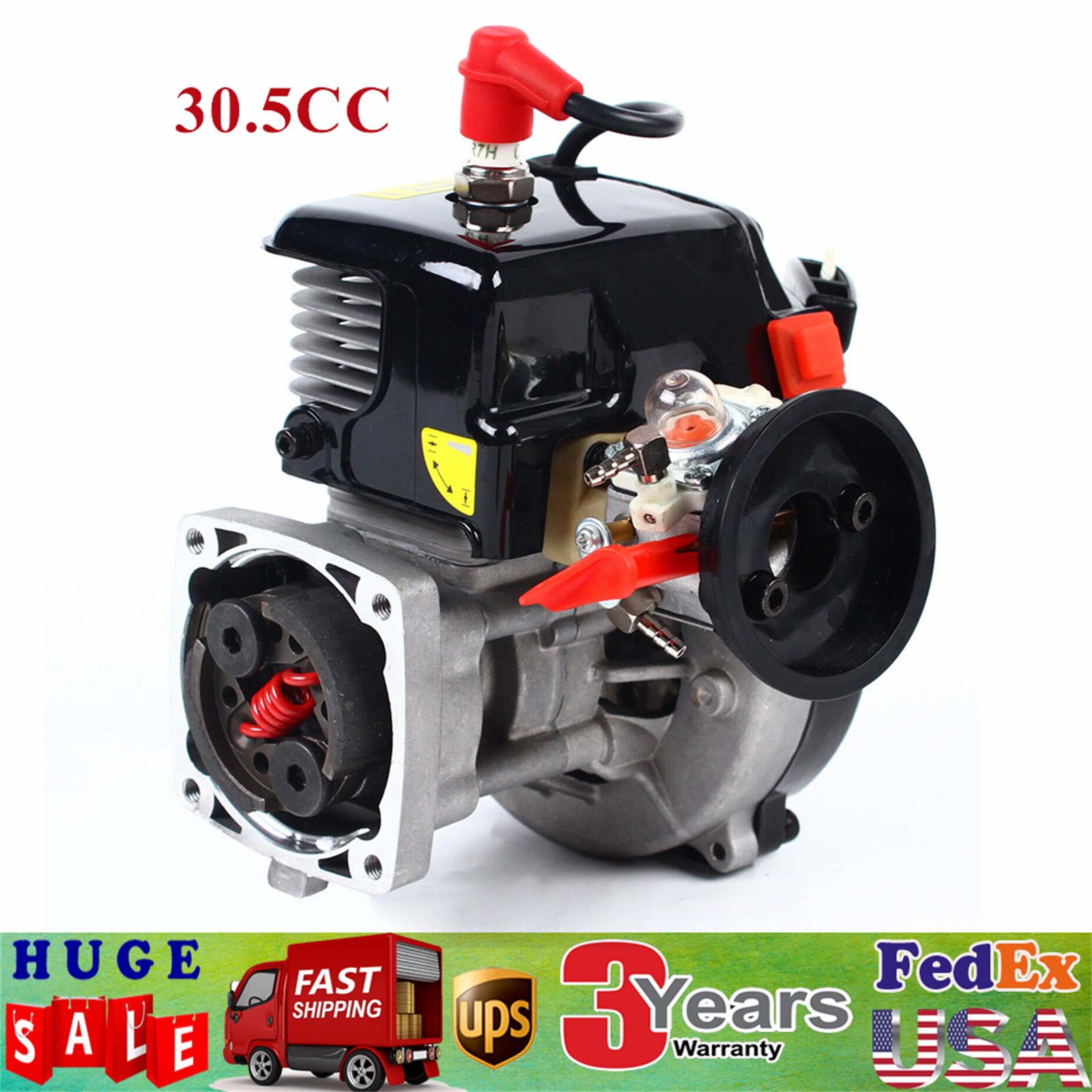 30.5CC 4 Bolt Rovan Motor Engine Fit Fit HPI Baja 5b 5T King Motor LOSI FG GoPed