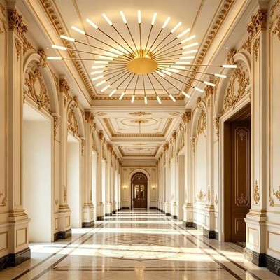 Moderne Premium Flush Mount Leuchte Gold LED 42 Köpfe Esstisch Kronleuchter
