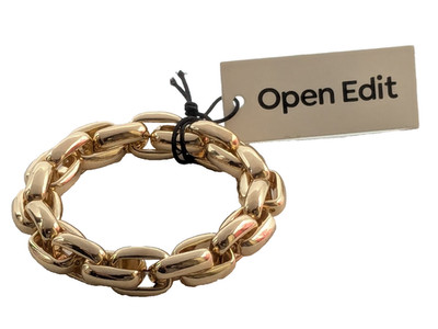 Nordstrom Open Edit Chunky Gold Tone Chain Stretch Bracelet NWT