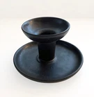 ∞ Vintage GLIDDEN POTTERY Style Candle Holder Heath Red Wing Haeger Era 50s