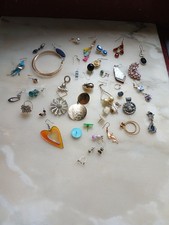 JOB LOT OF SINGLE EARINGS SPAIRS REPAIRS CRAFT MAKING