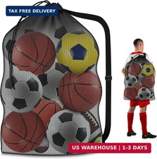 Extra Large Sports Ball Bag, Heavy Duty Breathable Mesh Storage Bag, 40" x 30" H