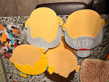 Kids Craft Foam  Felt Mixed Lot Animal Faces, Texture Squares, Assorted Cutouts