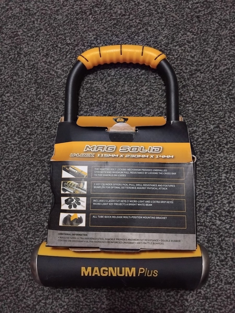Magnum Plus Mag Solid U-Lock 115mm x 230mm x 14mm UK