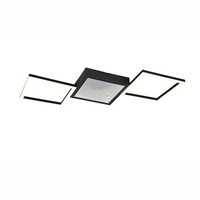 Deckenlampe Led Schlafzimmerlampe Deckenleuchte Switch Dimmer Schwarz Matt B66Cm