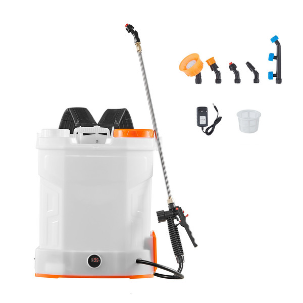 Akku RüCkenspritze 12L 18V DrucksprüHer 0-6 Bar 5 DüSen Gartenspritze-image