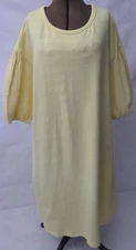 LOFT Outlet Lounge Large Oversized Yellow Ribbed Sleeve Round Neck