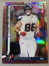 2025 Topps Chrome Dalton Schultz Football Leather #118 Houston Texans 