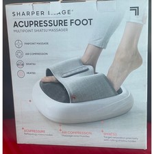 Sharper Image Acupressure Foot Massager Multipoint Shiatsu Compression Heat NIB