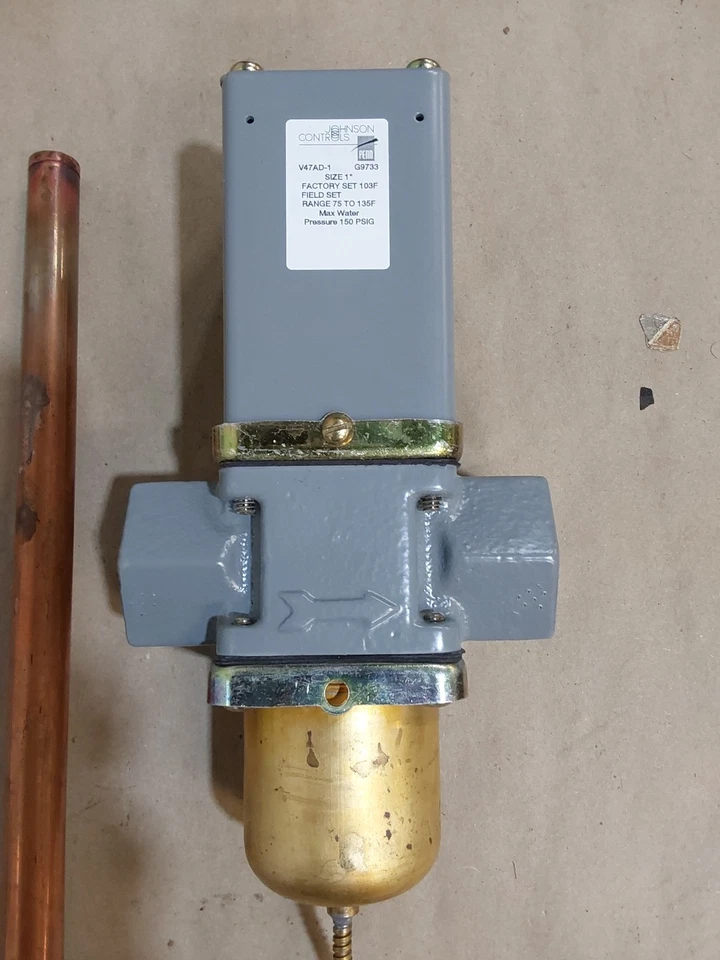 JOHNSON CONTROL V47AD-1C 1" WATER REGULATING VALVE Temperature Actuated - Image 2 of 4