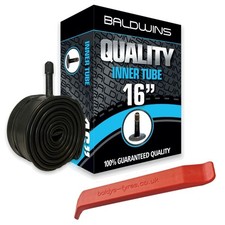 Image of Baldwins 16 x 2.125 Schrader Car Valve Bike Cycle Inner Tube + FREE TYRE LEVER