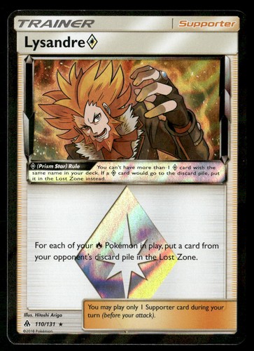 Lysandre ◇ 110/131 Prism Star Rare Forbidden Light Pokemon Holo LP