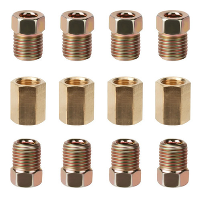#ad #ad 3 16 Brake Line Pressure Fittings 12 Pieces 3 8 Inch 24 Threads Brass Brake ... $13.59