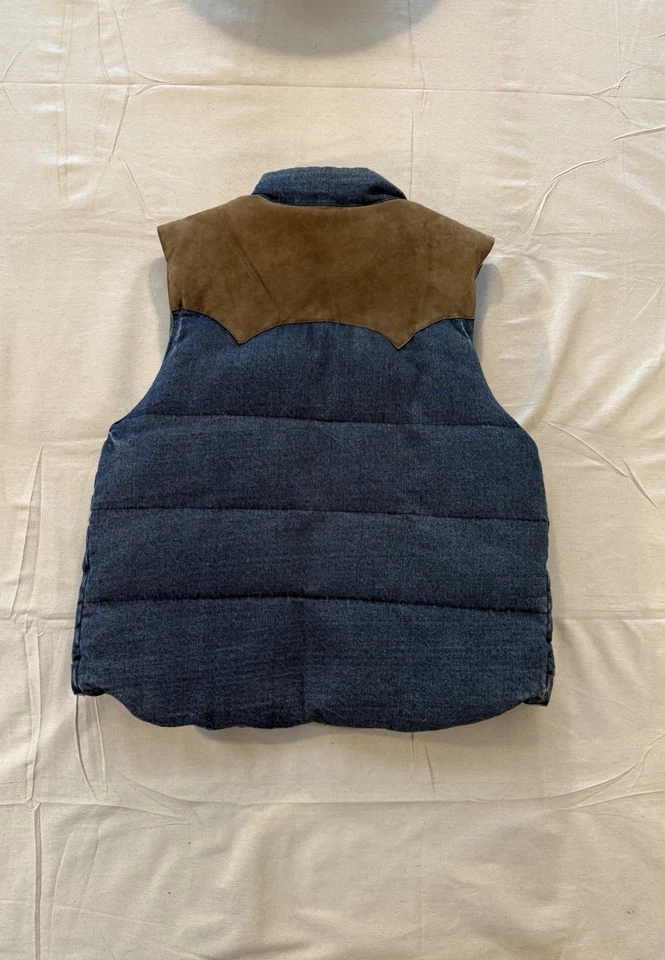 Vintage Ralph Lauren Western Denim Down Vest - Image 2 of 4