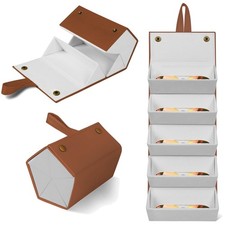 Elegant 5-Slot Sunglasses Travel Case - Compact Organizer for Multiple Glasses
