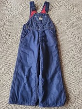 Vtg OshKosh B'Gosh Boys Bibs 5T Lined Insulated Denim Overalls Union USA Rare